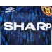 Manchester United 92/93 Away Blue Long Sleeve Soccer Jersey